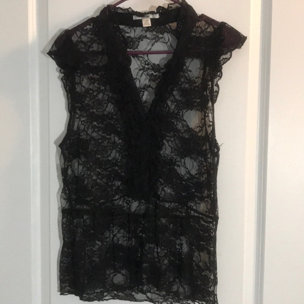 Lace blouse-Papaya size large